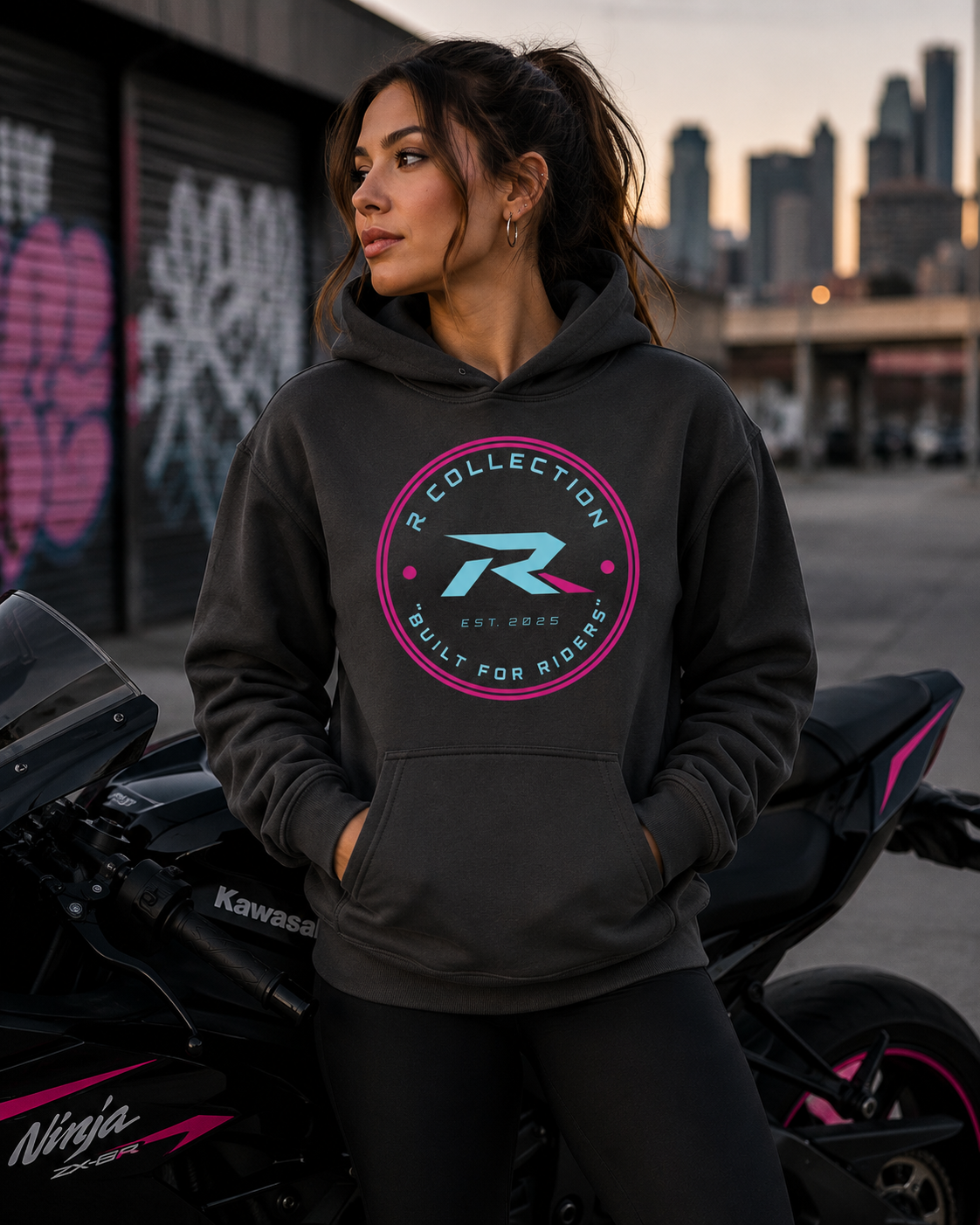 Emblem Hoodie - Pink/Blue